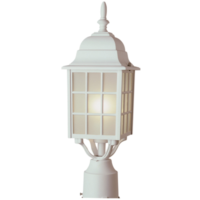 Trans Globe Lighting 4421 WH 1 Light Post Lantern in White